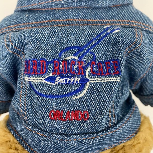 Hard Rock Cafe Orlando Collectible Bear Denim Jacket - Picture 5 of 12